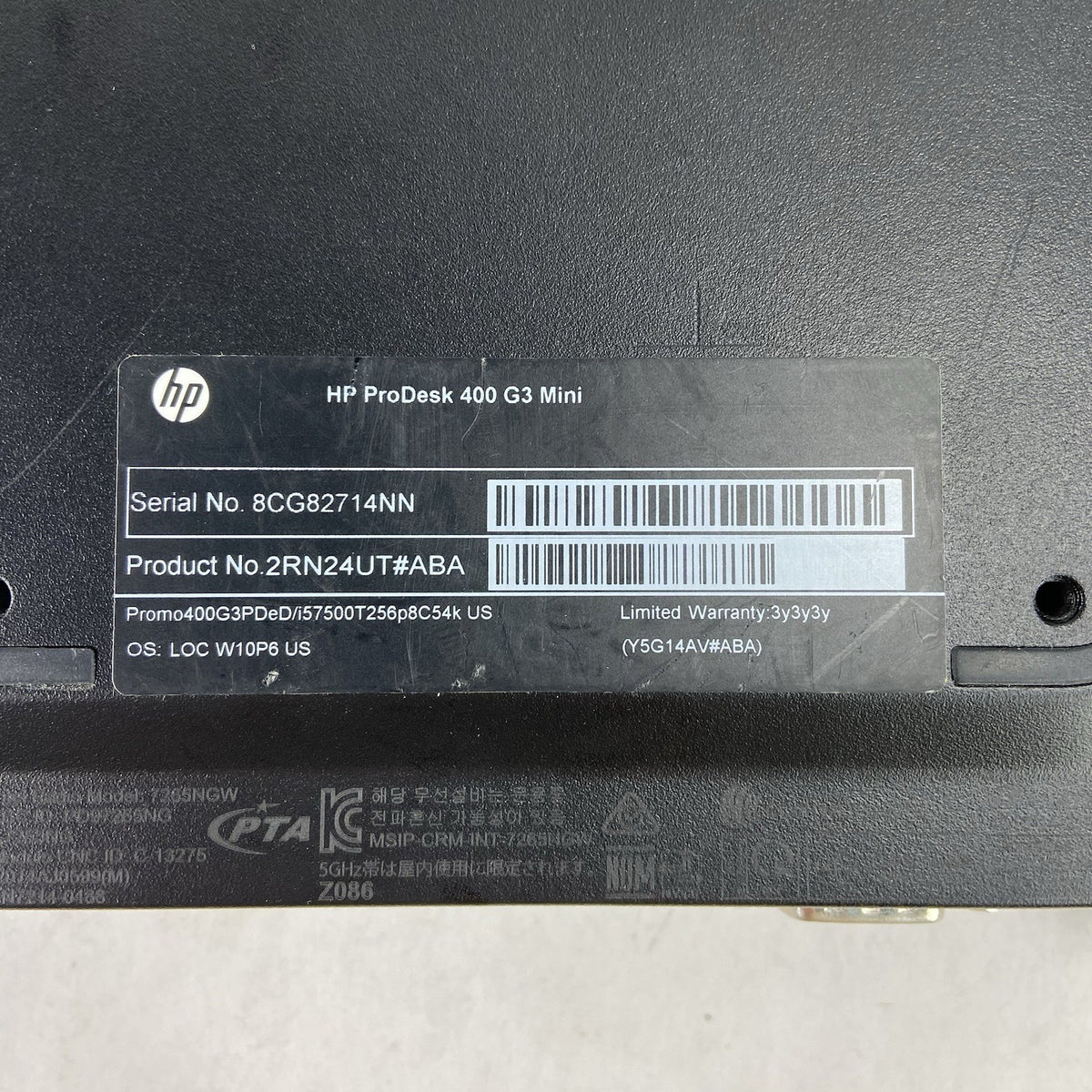 HP ProDesk 400 G3 Micro Intel Core i5-7500T 8GB RAM No AC/HDD/OS7