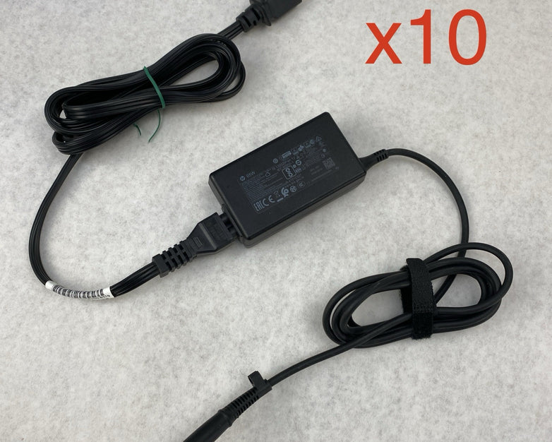 HP TPN-LA16 65W 19.5V 3.33A 7.4mm Laptop AC Adapter w/ Power Cord (Lot of 10)