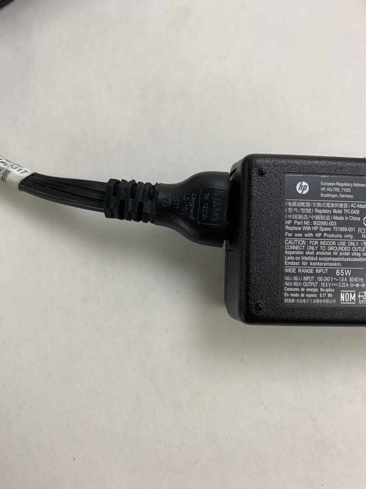 Lot of 3  HP TPC-DA58 AC Power Adapter 19.5v 3.3a 65w