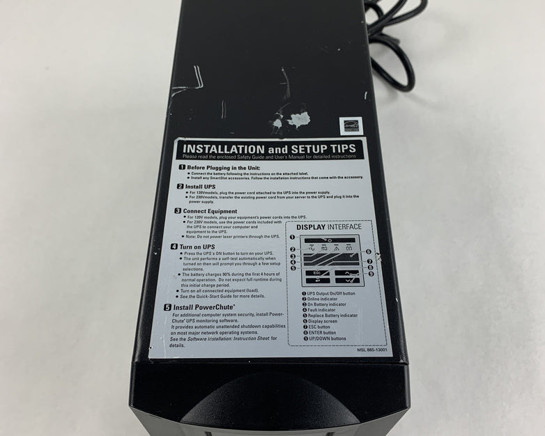 APC SMT750US Smart-UPS 750 Tower UPS No Batteries Tested