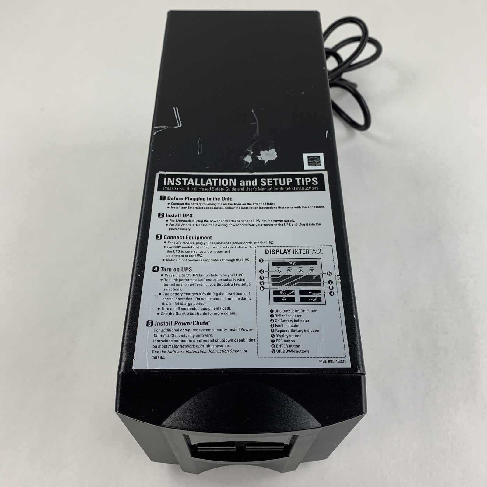 APC SMT750US Smart-UPS 750 Tower UPS No Batteries Tested