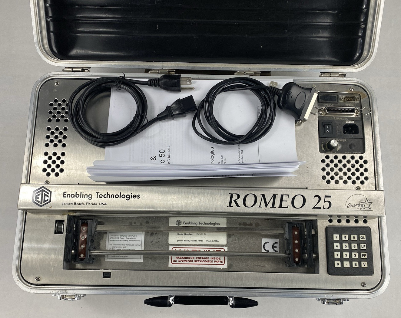 Enabling Technologies Co. Romeo 25 Brailler Power Tested