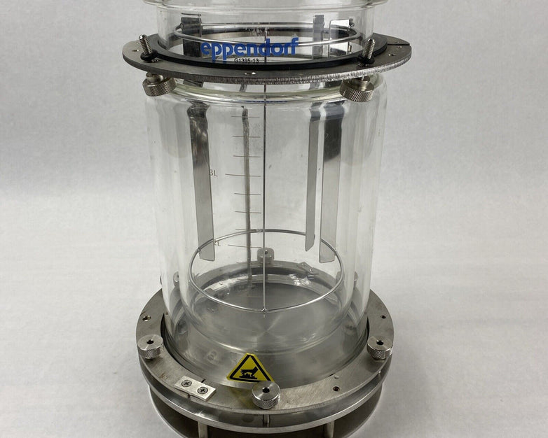 Eppendorf G-1395-13  3L Liter Glass Jacketed Vessel Bioreactor