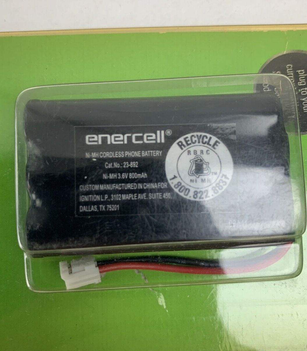 Enercell Cordless Phone Battery 800mAh 3.6 V Ni-MH 23-892 Radio Shack New