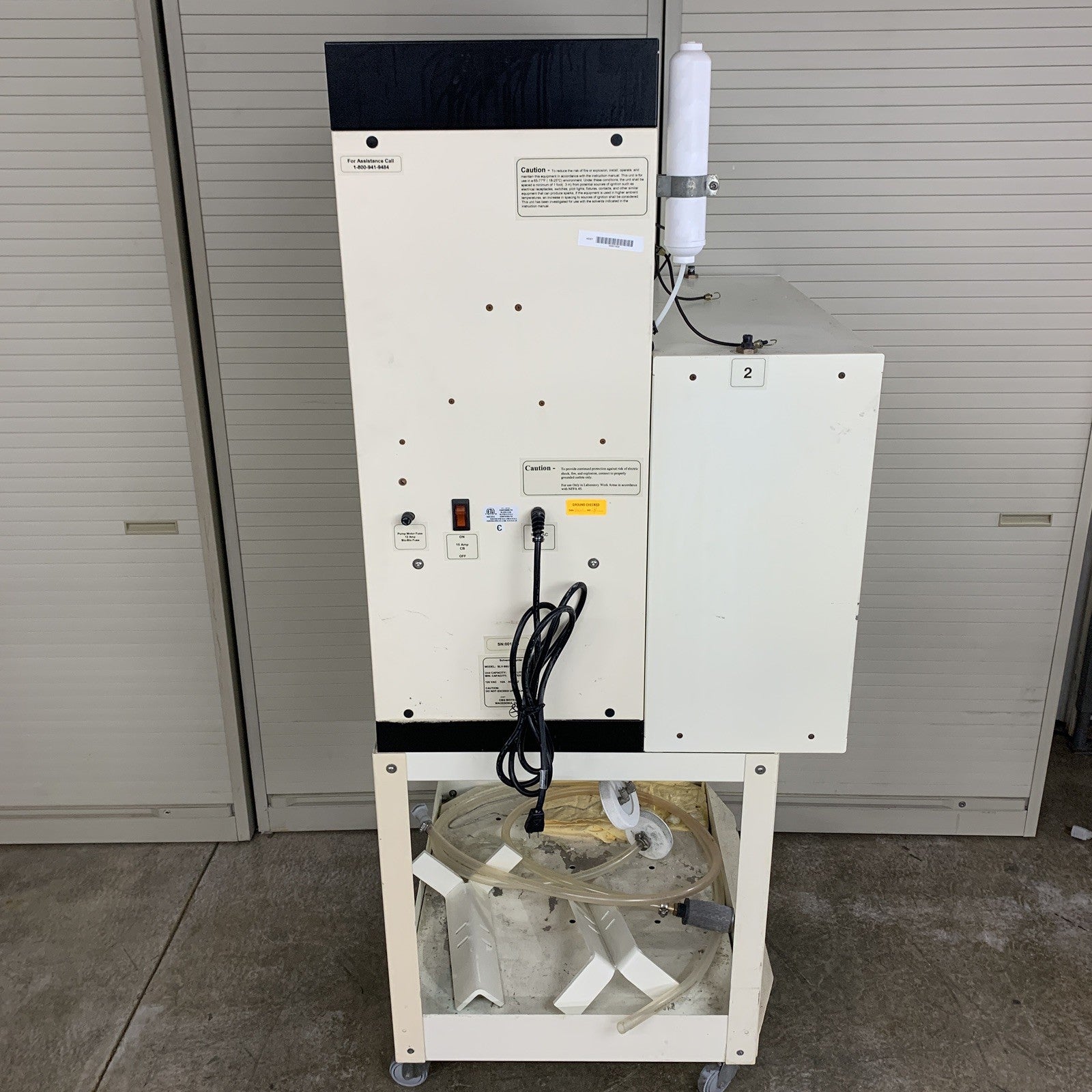 CBG Biotech SLV-99U (L)  Xylene and Alcohol Solvent Recycling System Power On