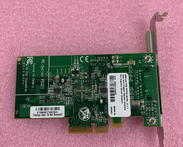 Silicom PEG2I-RoHS Dual Port Copper Gigabit Ethernet PCI Express Server Adapter