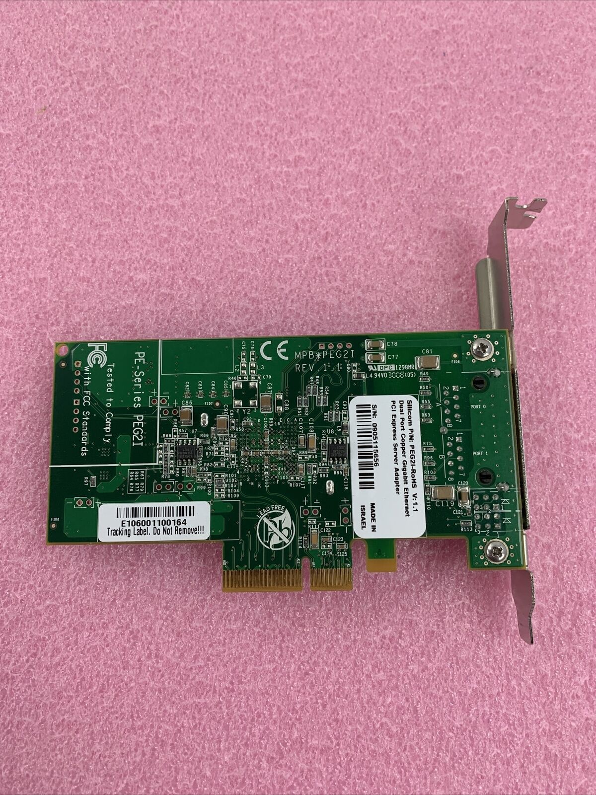 Silicom PEG2I-RoHS Dual Port Copper Gigabit Ethernet PCI Express Server Adapter