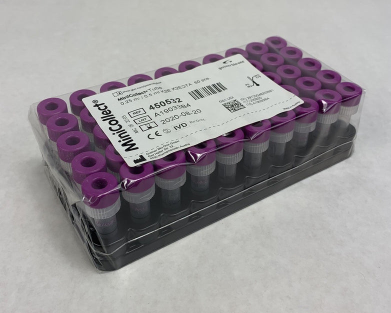 MiniCollect 450532 0.25ml / 0.5ml K2E K2EDTA 50pcs Tubes