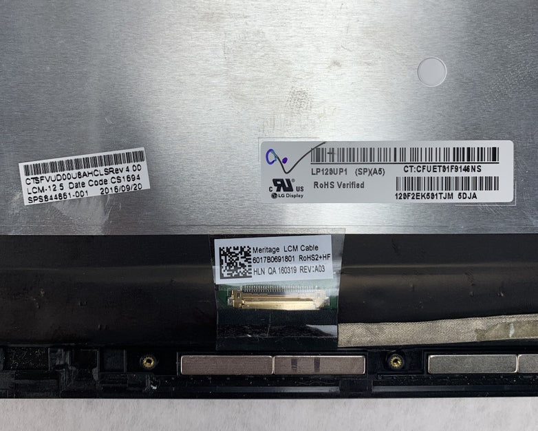 HP Pro X2 14" LP120UP1 FHD 1920x1080 Touch Screen Assembly - Untested