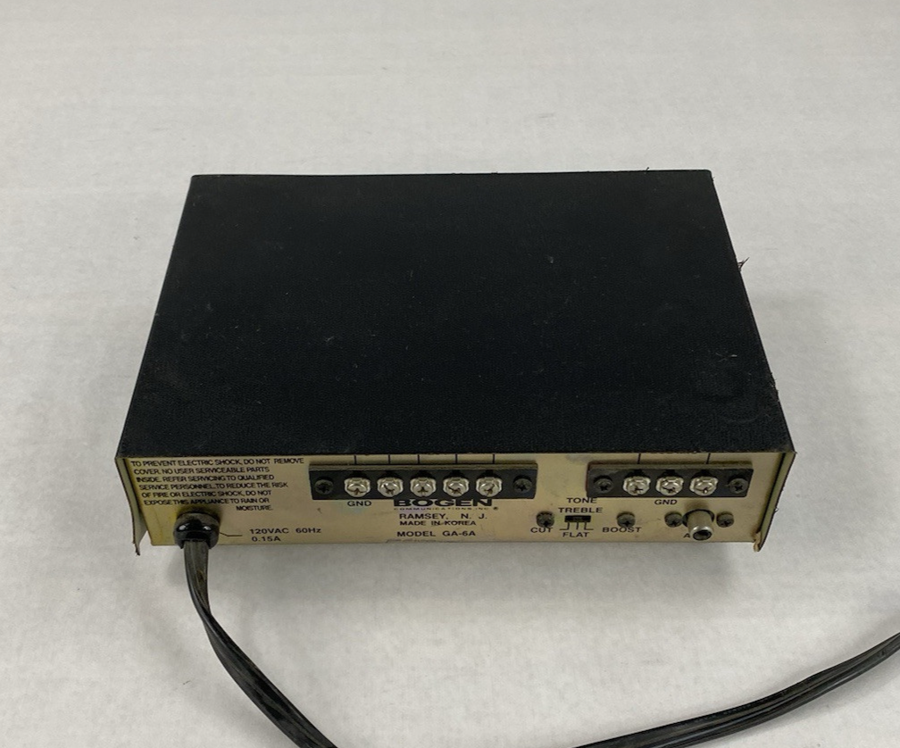 Bogen GA-6A Amplifier 120V 6-Watt General Purpose Power Tested