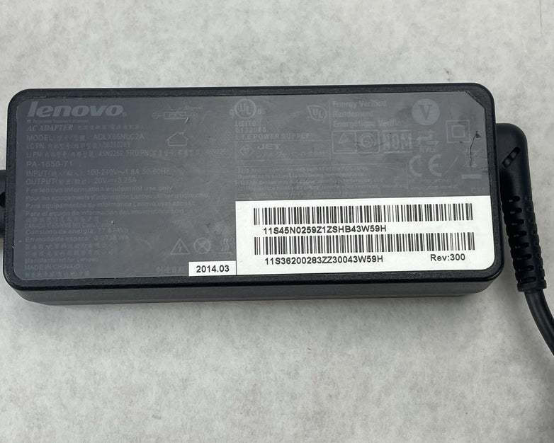 Lenovo AC Adapters 3X ADLX65NLC2A 3X ADLX65YCC2D 3X ADL65NDC2A Mixed Lot of 9