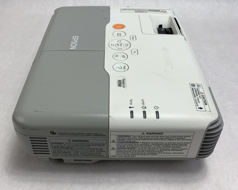 Epson H388A PowerLite 915W LCD Lamp Projector 81 Lamp Hours No Remote