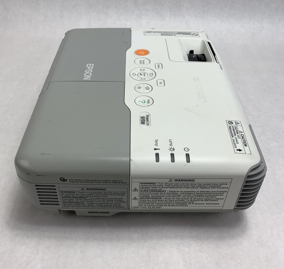 Epson H388A PowerLite 915W LCD Lamp Projector 81 Lamp Hours No Remote6