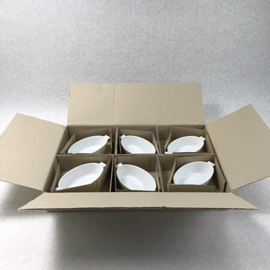 24 Piece set Steelite 6300P126 Rene Ozorio Aura 7-1/2 Oz White Oval Bowl