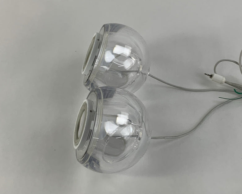 Vintage Apple 6531 Clear Sphere Pro Speakers - Untested