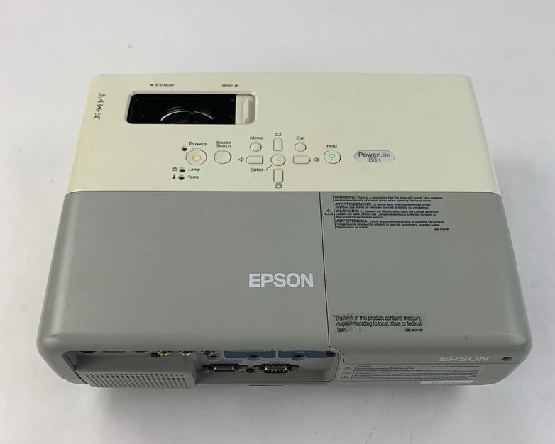 Epson PowerLite 83+ EMP-83H LCD Projector - No Remote - 642 Lamp Hours