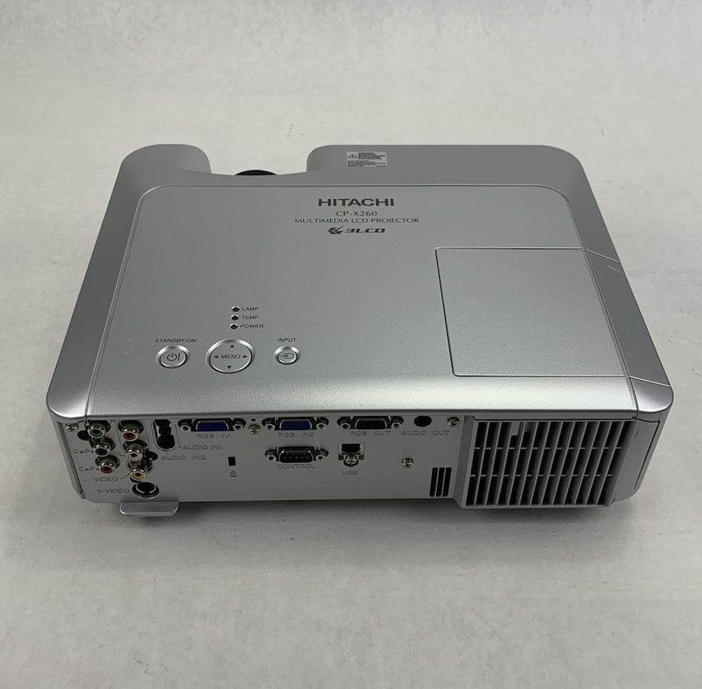 Hitachi CP-X260LCD Projector 3417 Lamp Hours