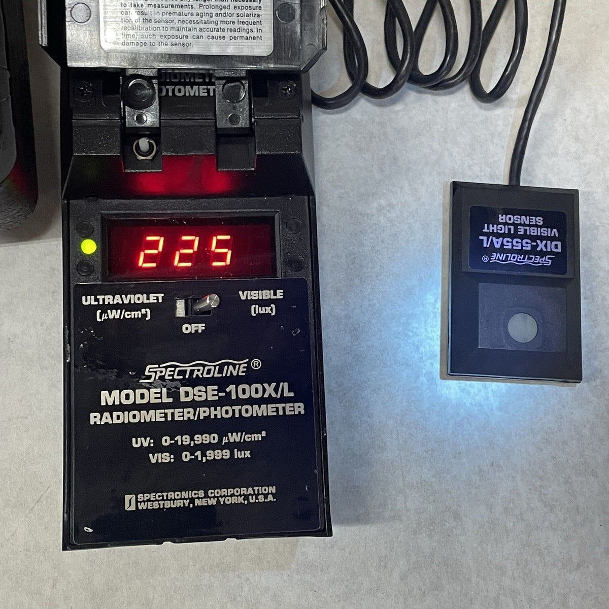 Spectroline Model DSE-100X/L Digital Radiometer/Photometer Tested Not Calibrated7