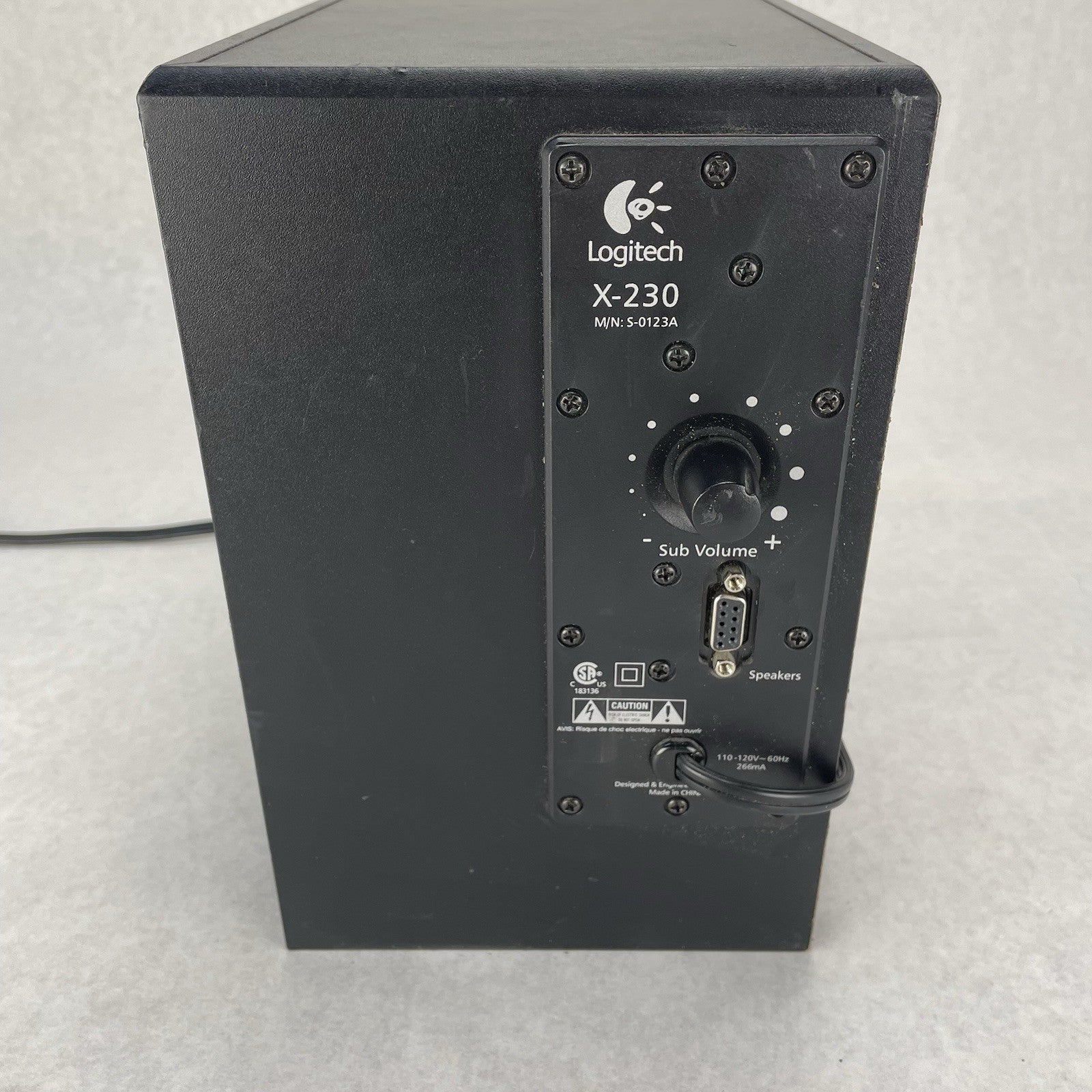 Logitech X-230 S0123A Subwoofer Unit Untested