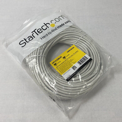 Startech C6PATCH100WH 100 Ft White Molded Cat6 UTP Patch Cable ETL Verified