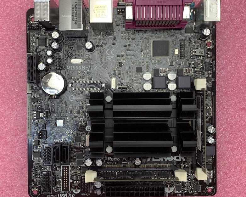 ASRock Q1900B-ITX Motherboard Celeron J1900 1.99GHz 4GB RAM 2 Sticks w/ Shield