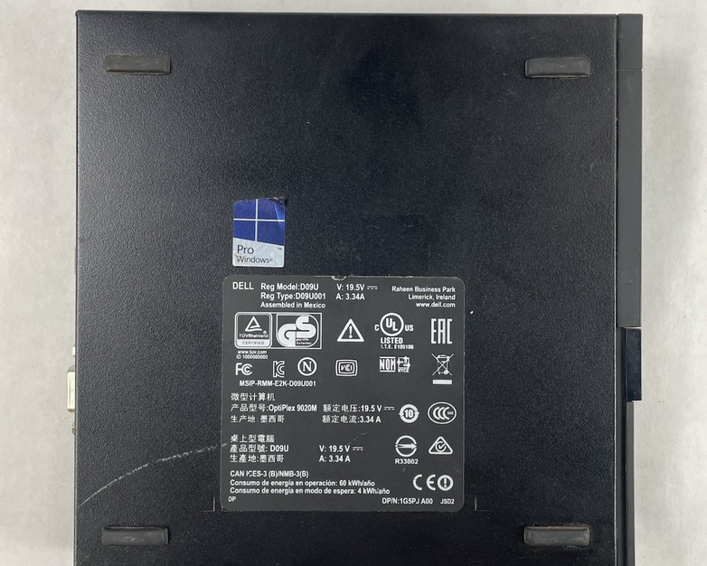 Dell Optiplex 9020 Micro i5-4590T 2.00 GHz 8 GB RAM W/AC No SSD/OS