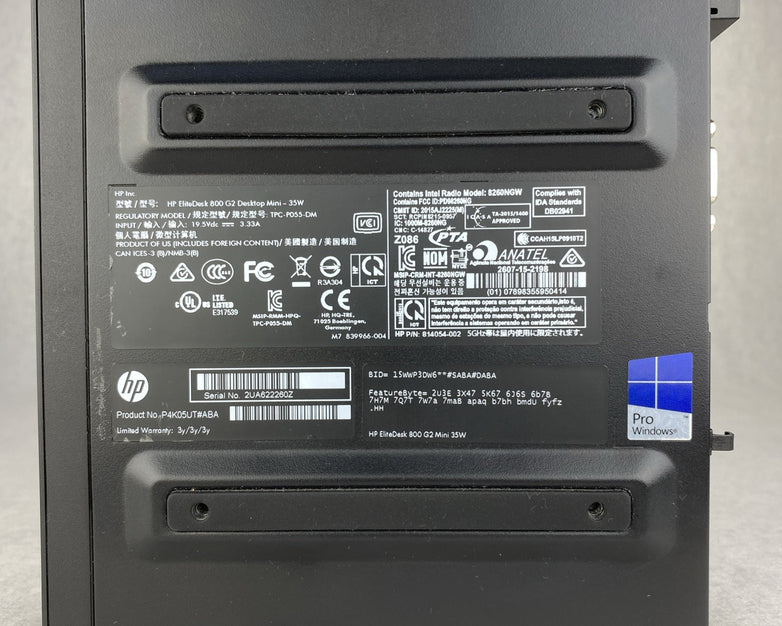 HP EliteDesk 800 G2 Mini 35w Quad Core i5-6500T 2.50GHz 8GB RAM WiFi No HDD OS