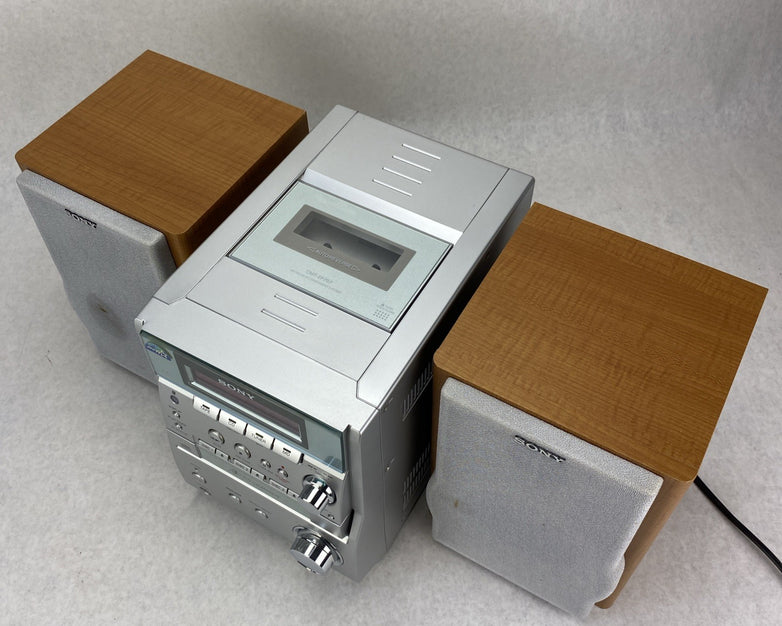 Sony CMT-EP707 Hi-Fi CD Changer And Tape Deck With Speakers - Parts or Repair