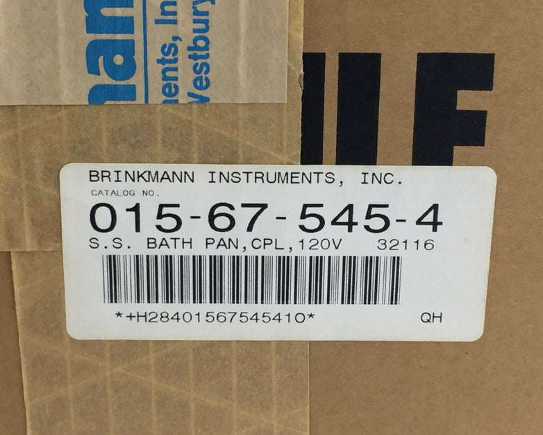 Brinkmann S.S. Bath Pan, CPL, 120v  015-67-545-4