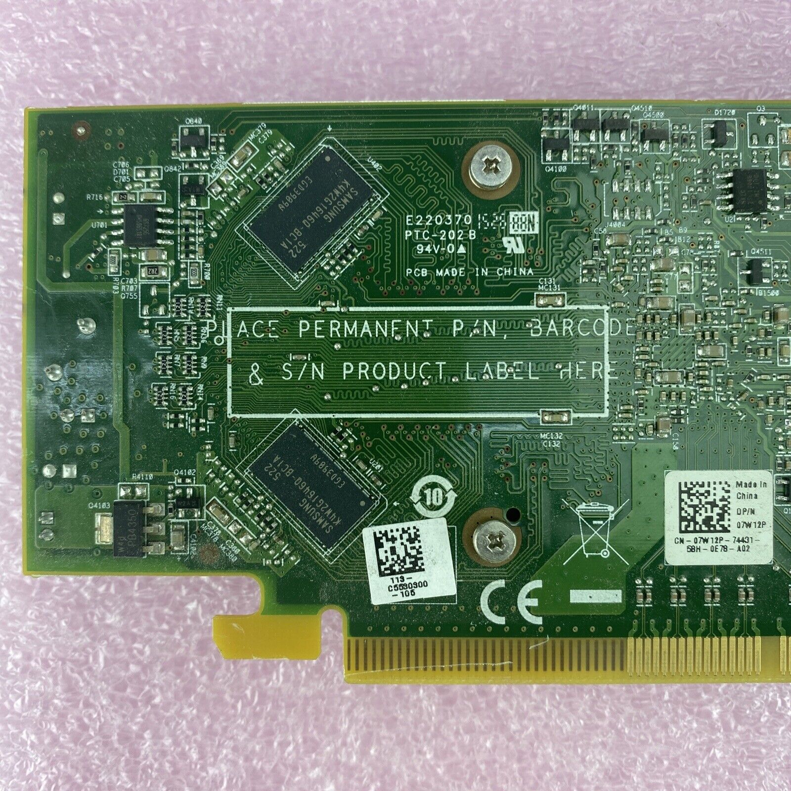 AMD 109-C55357-00 AMD RADEON R5 240 DP DVI PCIe Full Profile GPU Dell 07W12P