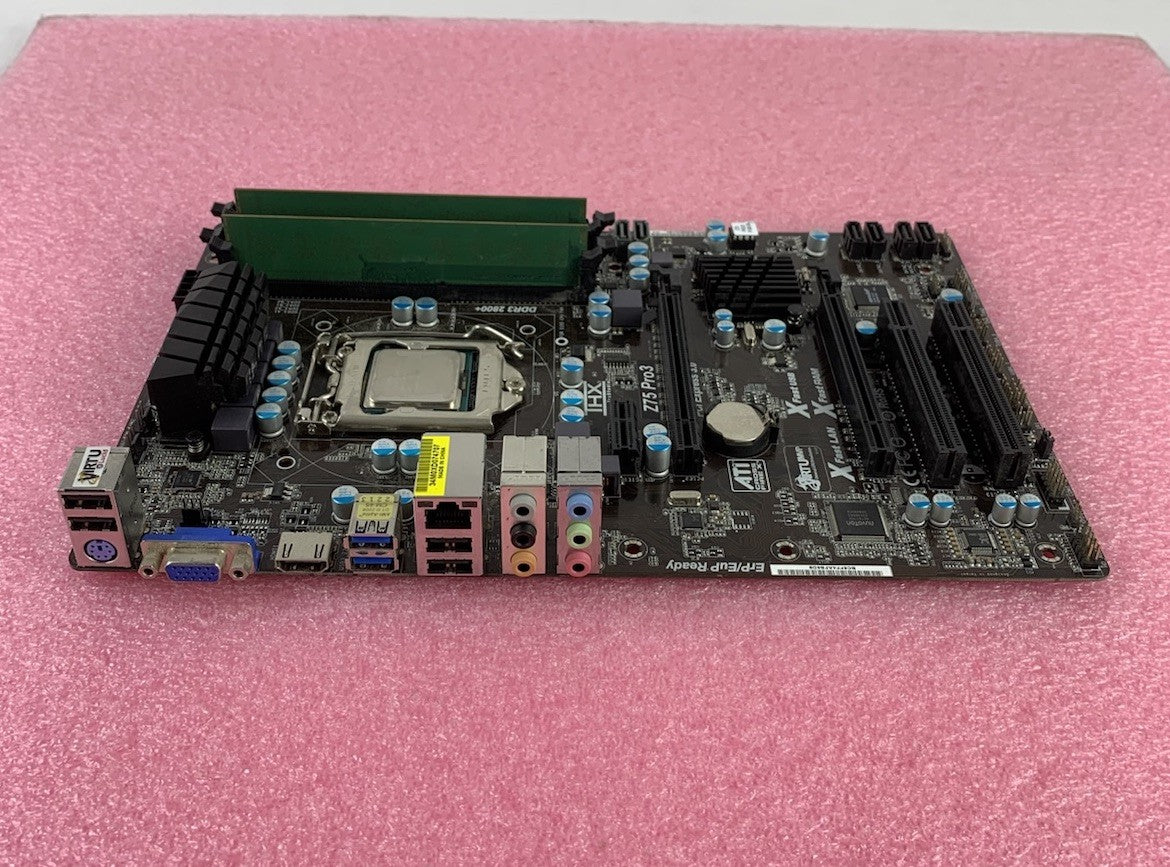 ASRock Z75 Pro 3 Motherboard Intel Core i3-3220 3.3GHz 8GB RAM 2 Sticks4