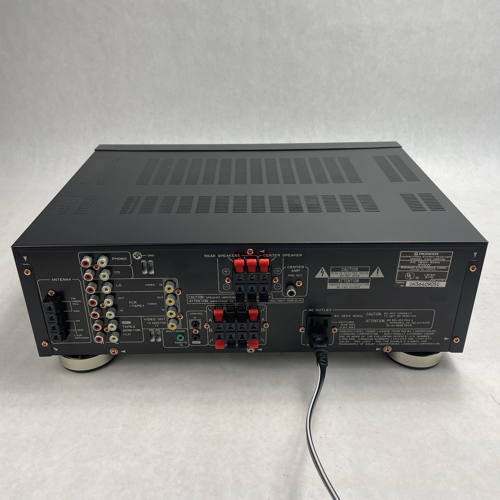 Pioneer VSX-D503S Audio/Video AV Receiver Has Issues Read Descripton7