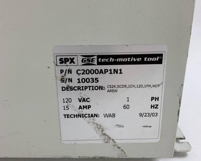 SPX GSE Tech-Motive C2000AP1N1 Mini Screwdriver Controller Parts and Repair