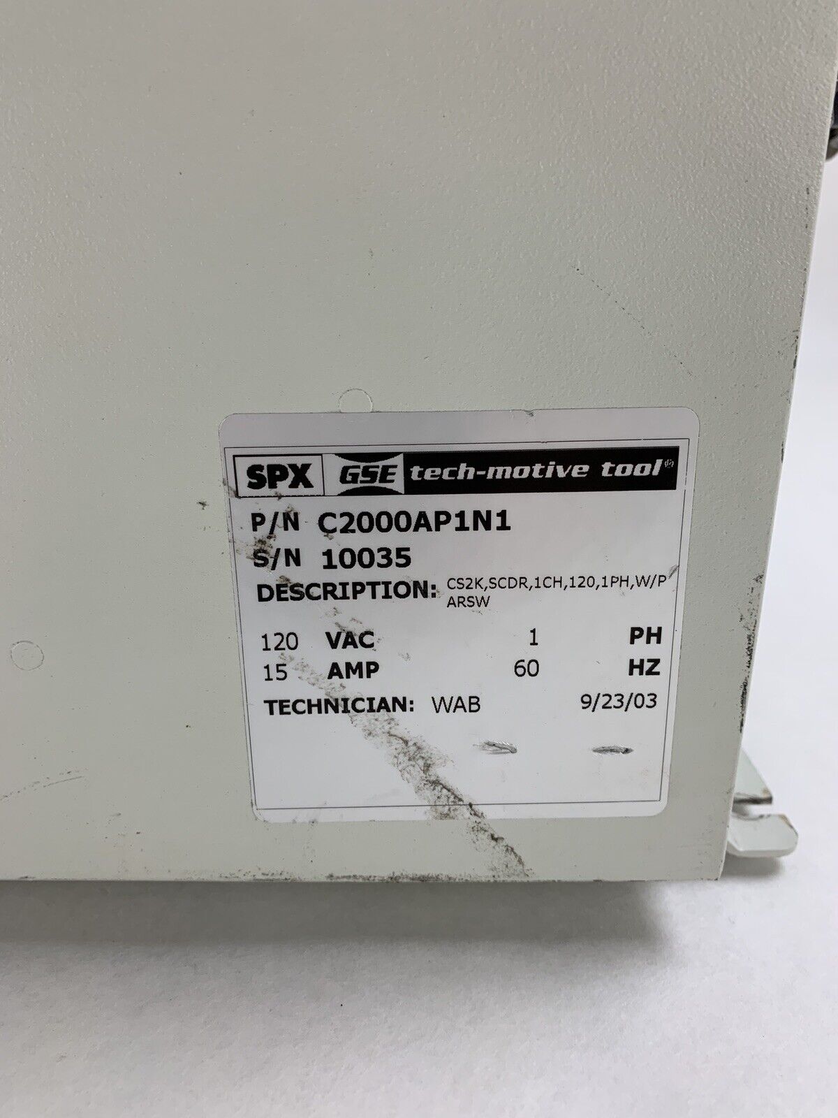 SPX GSE Tech-Motive C2000AP1N1 Mini Screwdriver Controller Parts and Repair