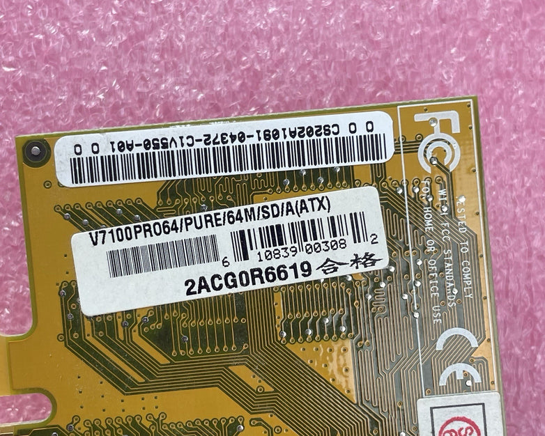 Asus V7100PRO 64MB PURE Nvidia Geforece 2 MX400 AGP VGA