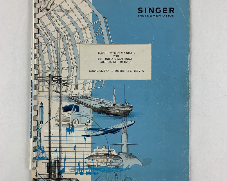 Singer 1-500783-166 Biconical Antenna 94455-1 Instruction Manual