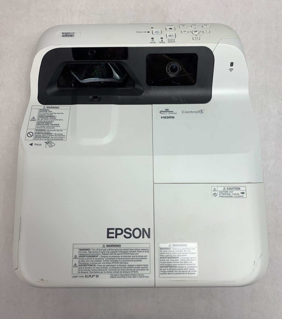 Epson PowerLite 695Wi H740A LCD Lamp Projector 1601 Lamp Hours - No Remote5