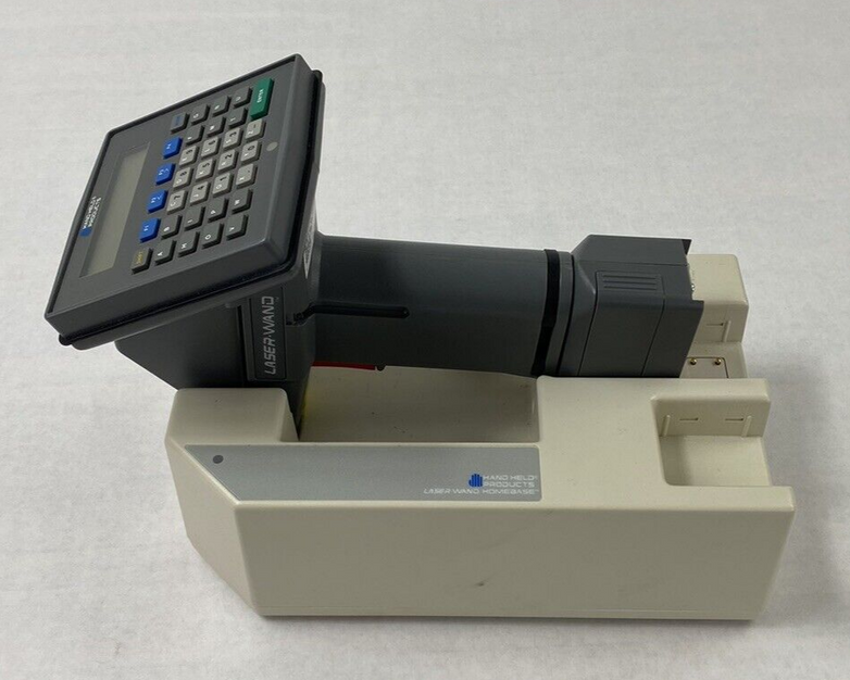 Hand Held Products Laser Wand Barcode Scanner and Cradle Untested w/ AC Adapter