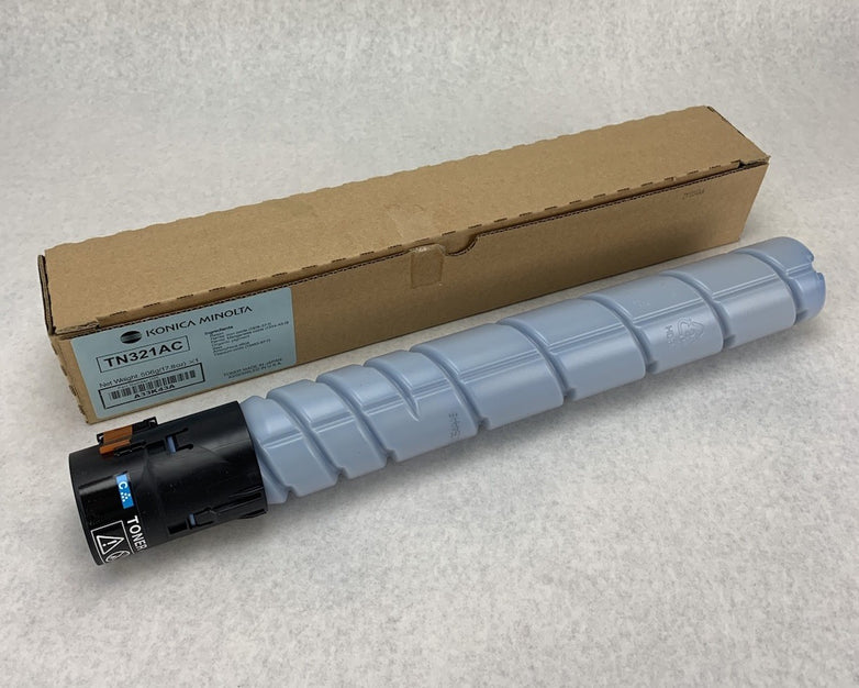Konica Minolta TN321AC A33K43A Cyan Toner Cartridge - Open Box