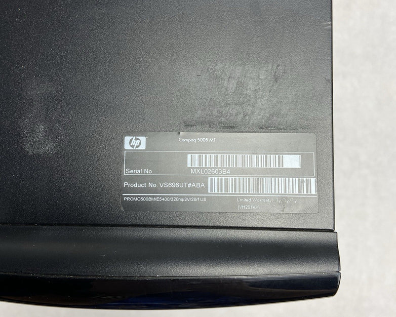 Compaq 500B MT Intel Pentium Dual-Core E5400 2.7GHz 4GB RAM No HDD No OS