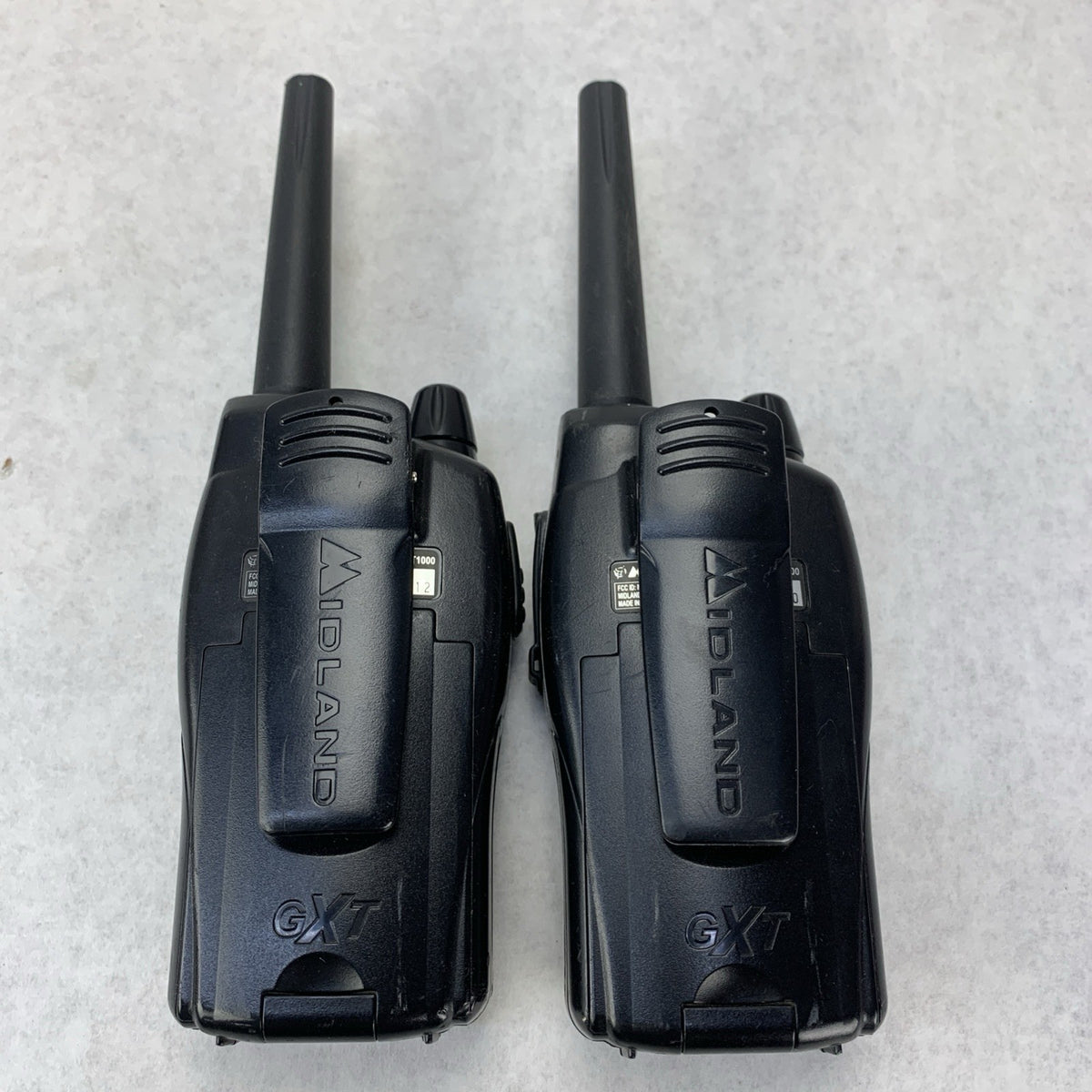 Midland GXT1000 GMRS 2-Way Radio Set of 2 Charge base Car Adapter - No Batteries5