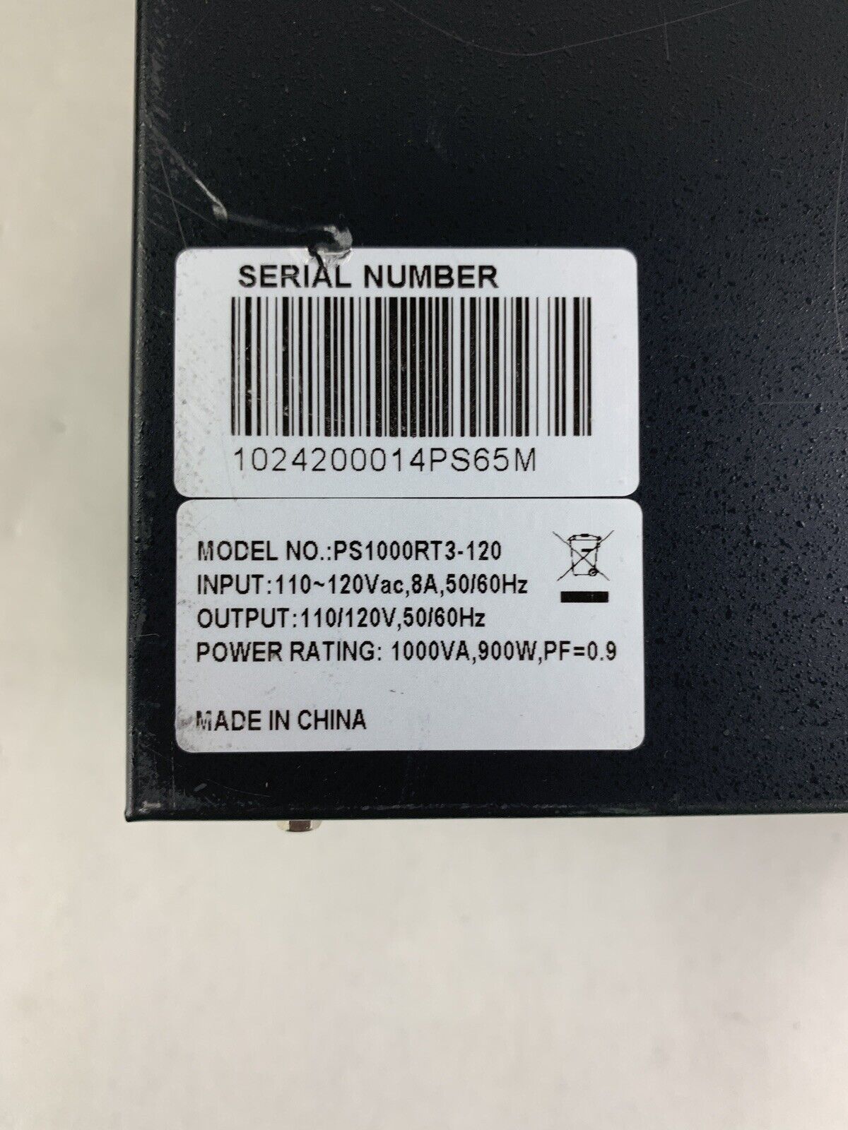 Liebert PS1000RT3-120W 1000VA 2U Line-interactive UPS System Tested No Batteries