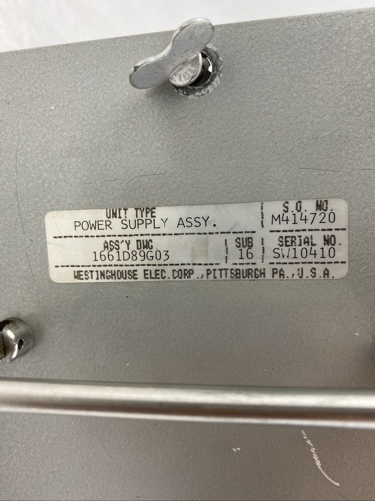 Westinghouse 1661D89G03 115VAC Industrial Power Supply Assembly -Parts or Repair4