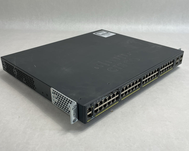 Cisco WS-C2960X-48LPS-L V04 48 Port Ethernet Gigabit PoE+ Switch Tested & Reset
