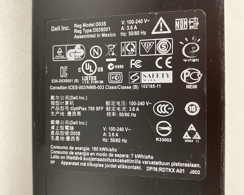 Dell OptiPlex 790 SFF Intel Core i3-2120 3.30GHz 3GB RAM No HDD No OS