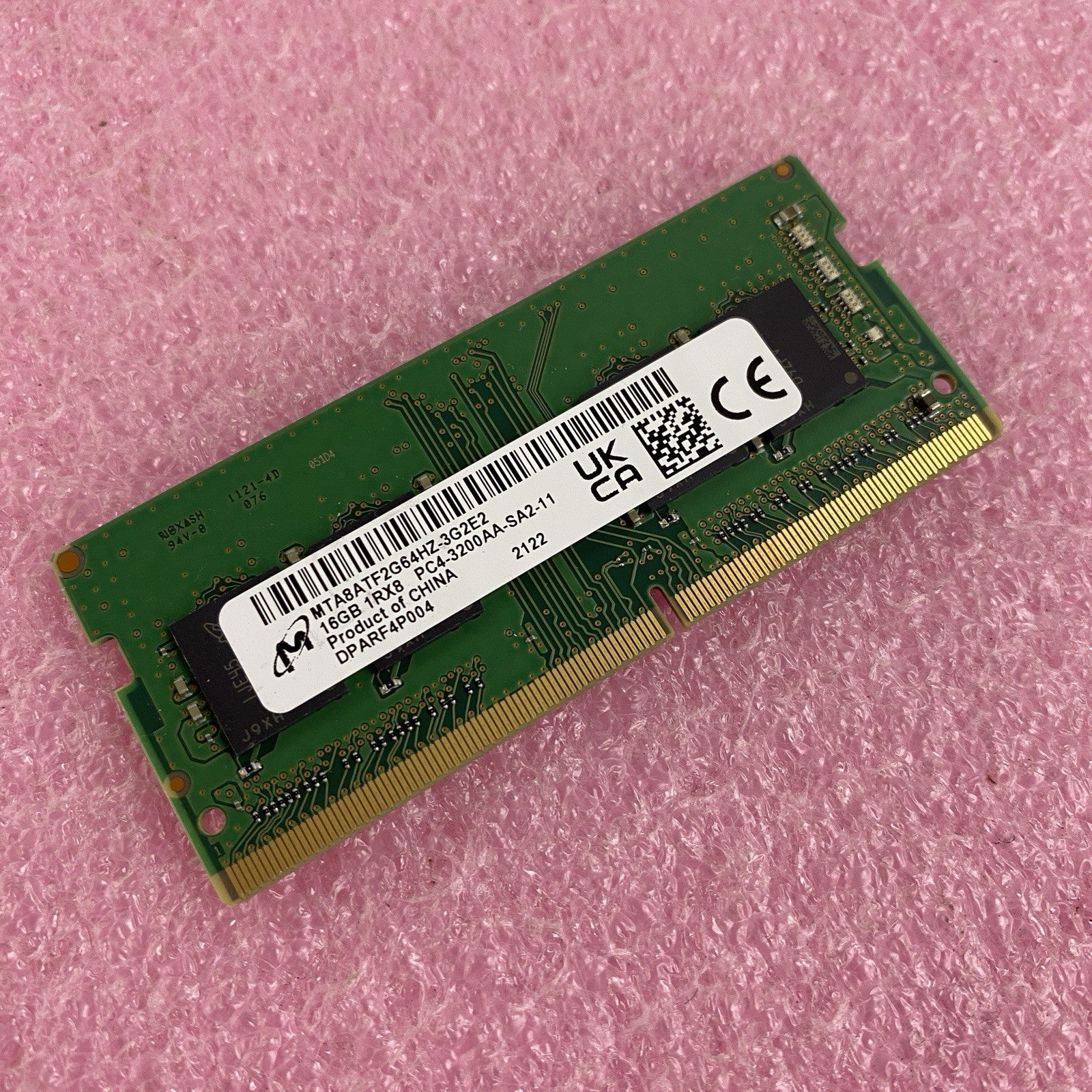Micron MTA8ATF2G64HZ-3G2E2 16 GB 1Rx8 PC4-3200AA-SA2-11 SODIMM Laptop Memory Ram0