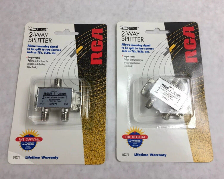 DSS RCA 2 Way Splitter D2271 40-2050 MHz (Lot of 8)