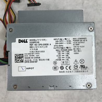 Dell 0M618F D235PD-00 235W Power Supply for Optiplex 360 380