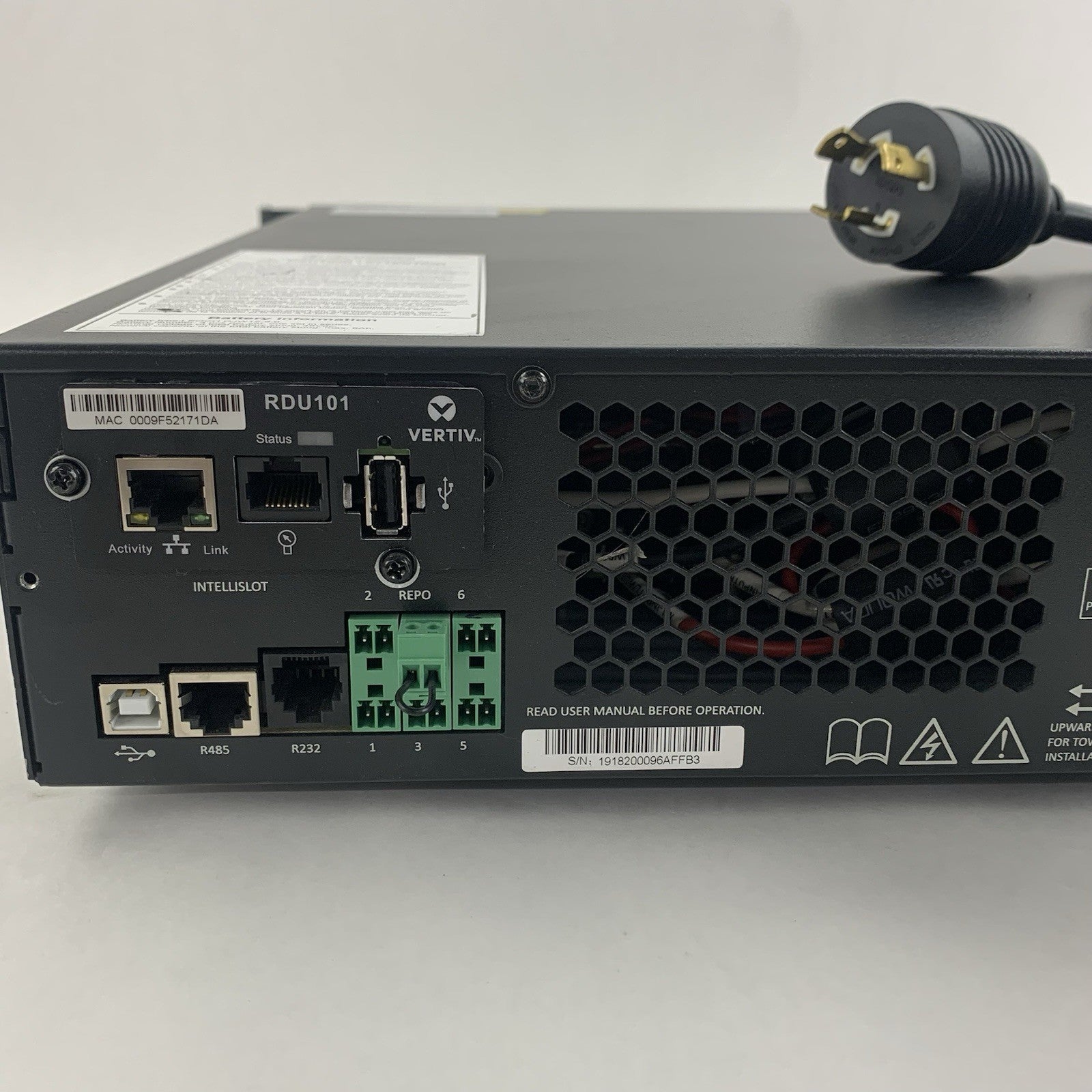 Liebert Vertiv GXT5-2000LVRT2UXL 2000VA 125V Rack UPS Tested Missing Door No Bat8