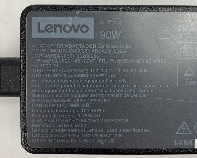 Lenovo ADLX90NLC2A 90W 20V 4.5A AC Adapter Power Supply (Lot of 2)